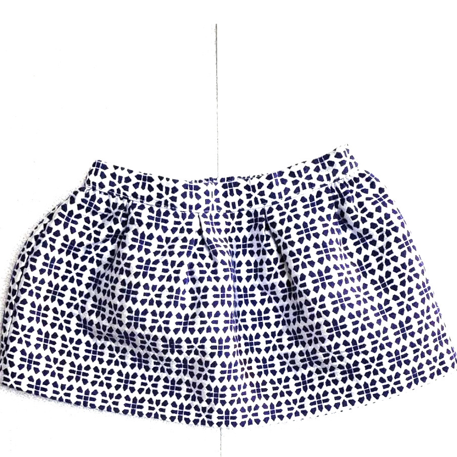 Oshkosh, Girls Skirt, 2t 8 1/2" Long, Blue & White